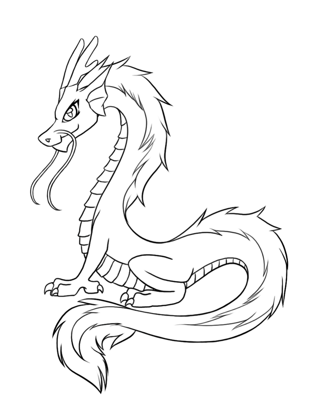 107 Dragon Coloring Pages for Kids Printable 68