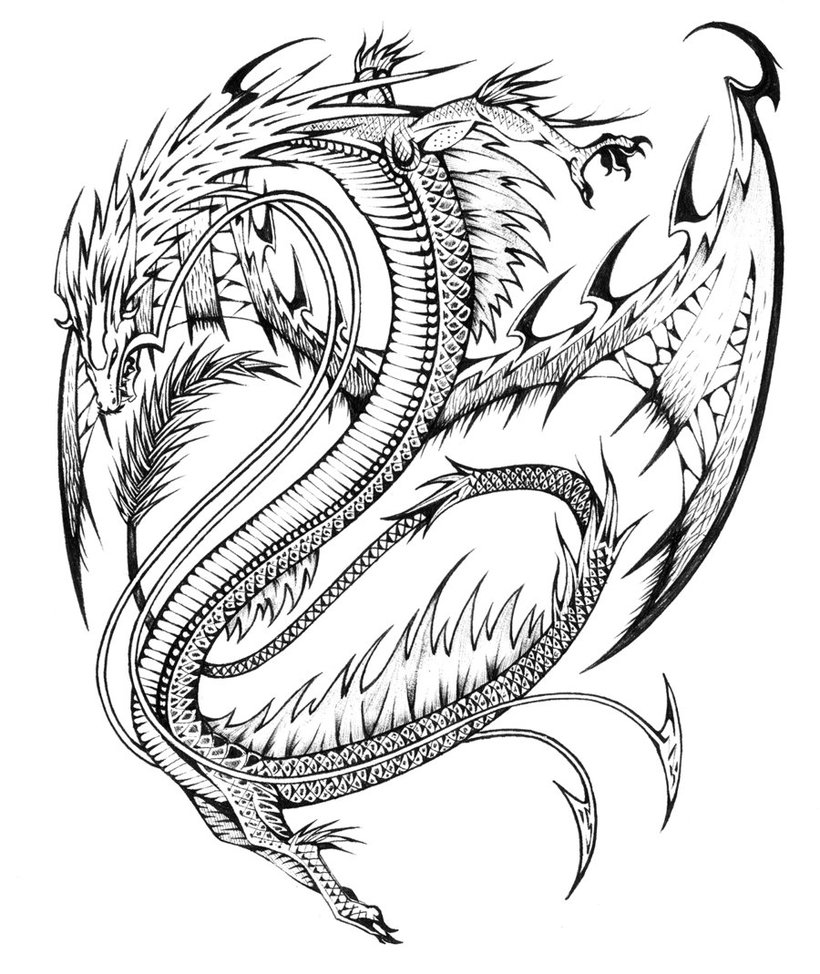 dragon coloring pages for kids printable jpg