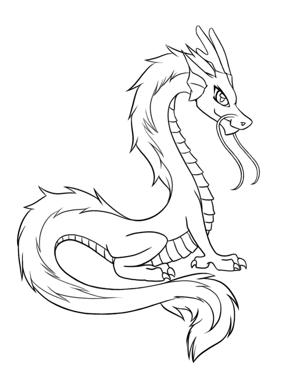 107 Dragon Coloring Pages for Kids Printable 76