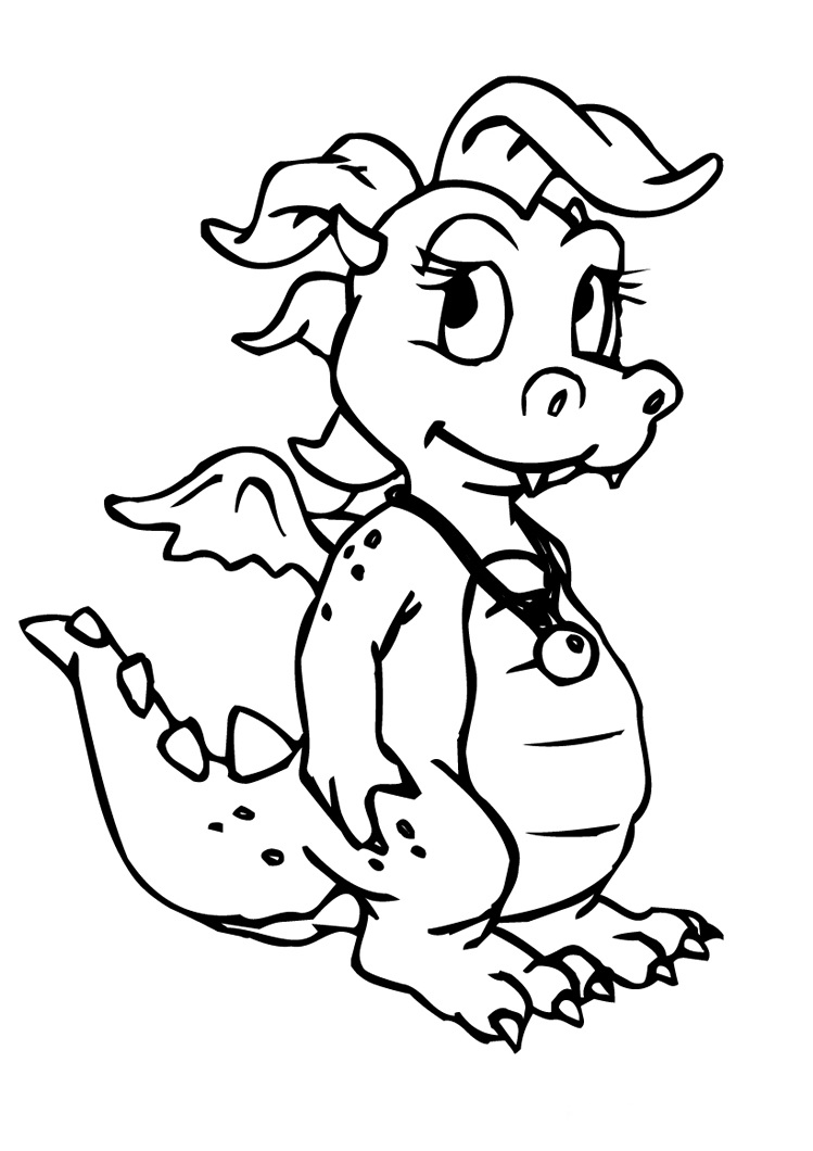 107 Dragon Coloring Pages for Kids Printable 81