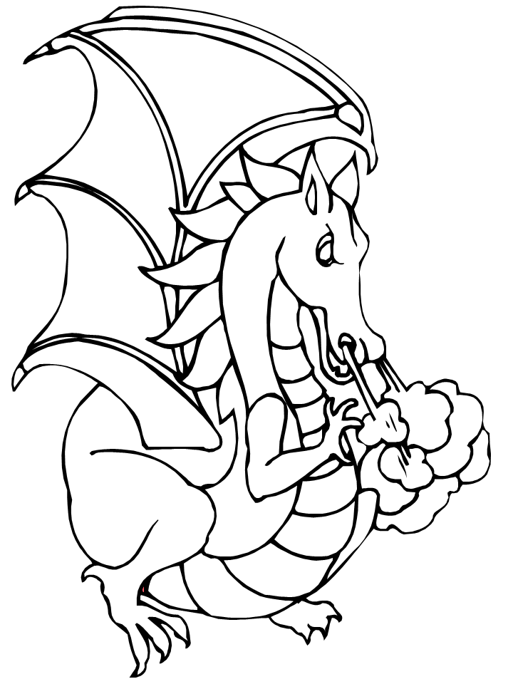 107 Dragon Coloring Pages for Kids Printable 92