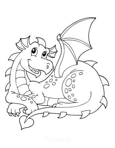 107 Dragon Coloring Pages for Kids Printable 93