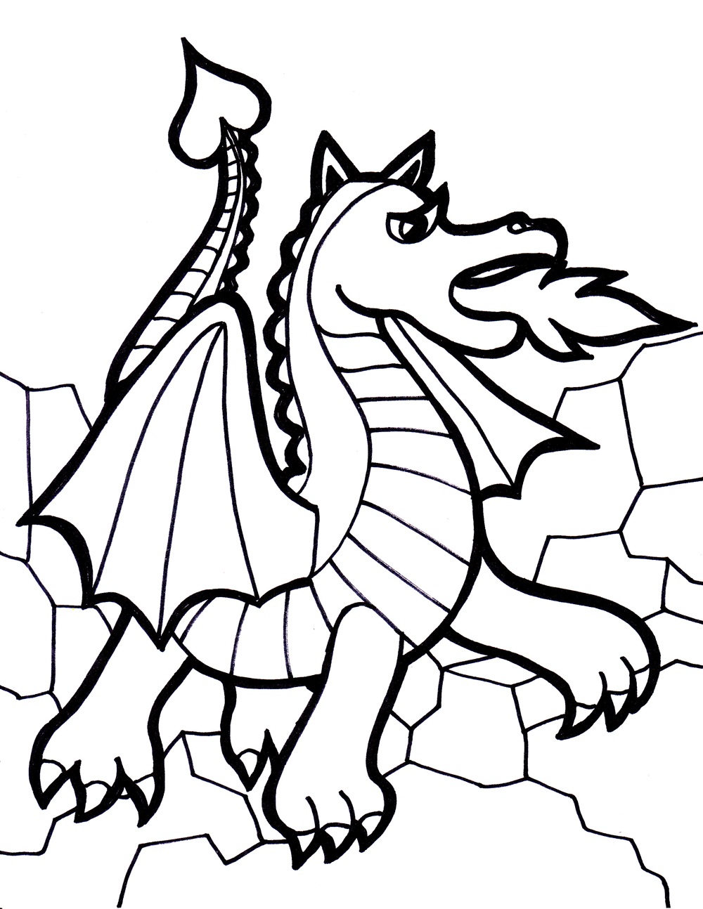 107 Dragon Coloring Pages for Kids Printable 95