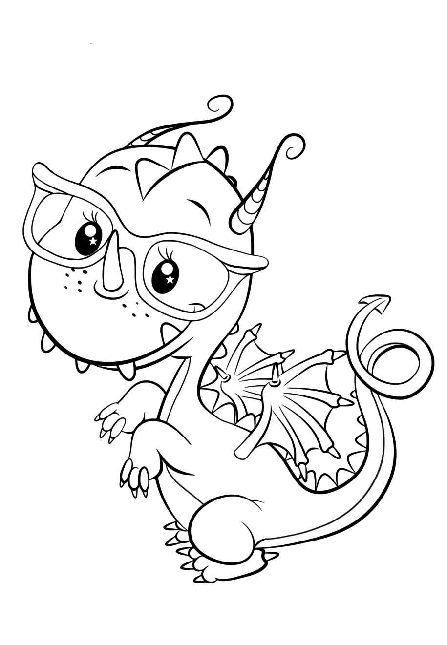 dragon coloring pages for kids printable jpg