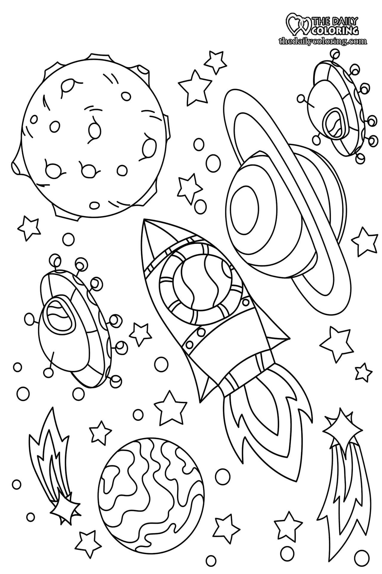 118 Imaginative Space Coloring Pages Printable 54