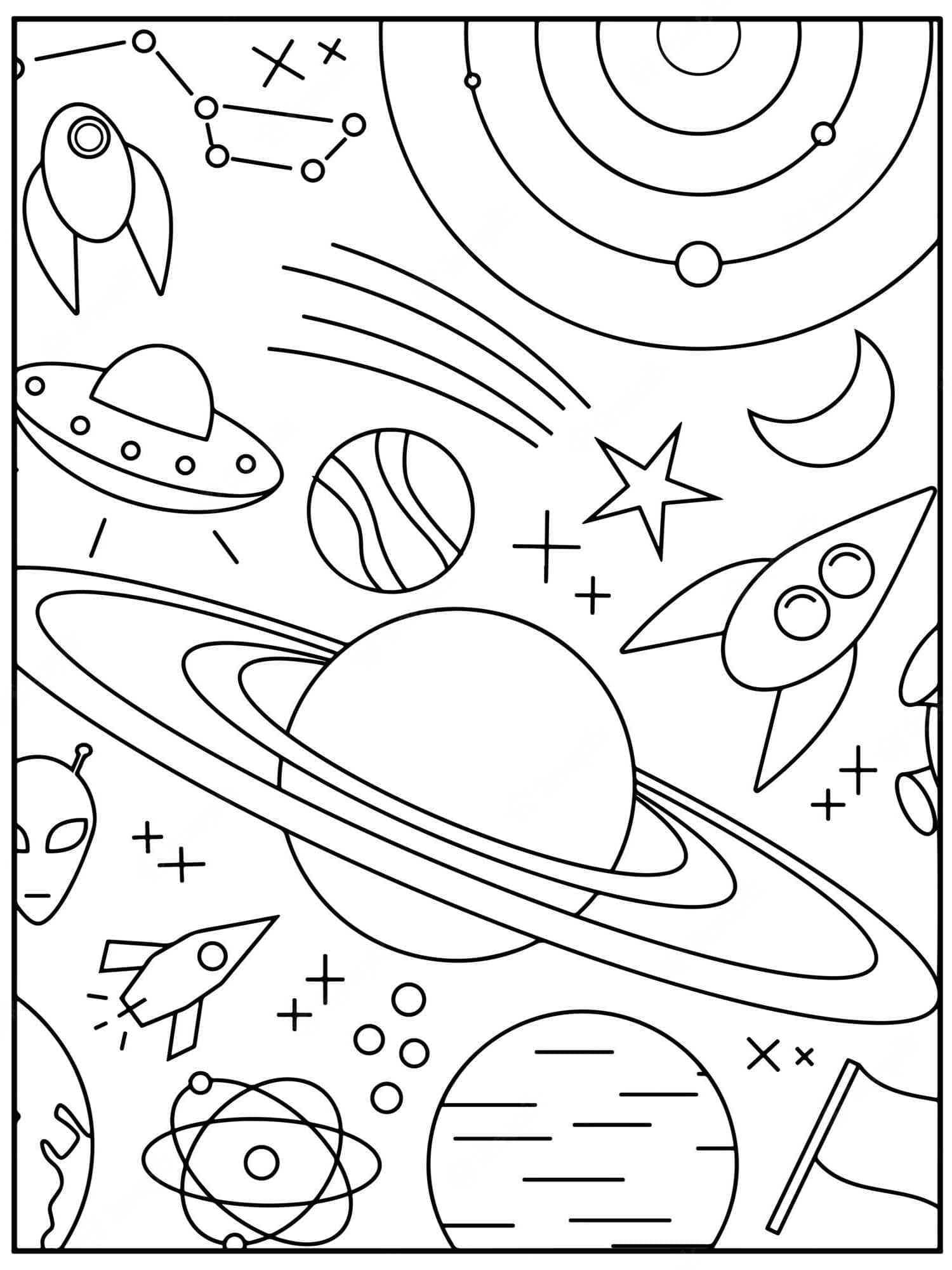 118 Imaginative Space Coloring Pages Printable 56