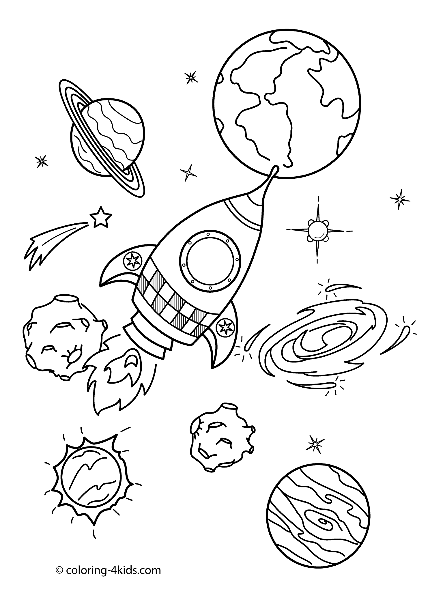 118 Imaginative Space Coloring Pages Printable 77