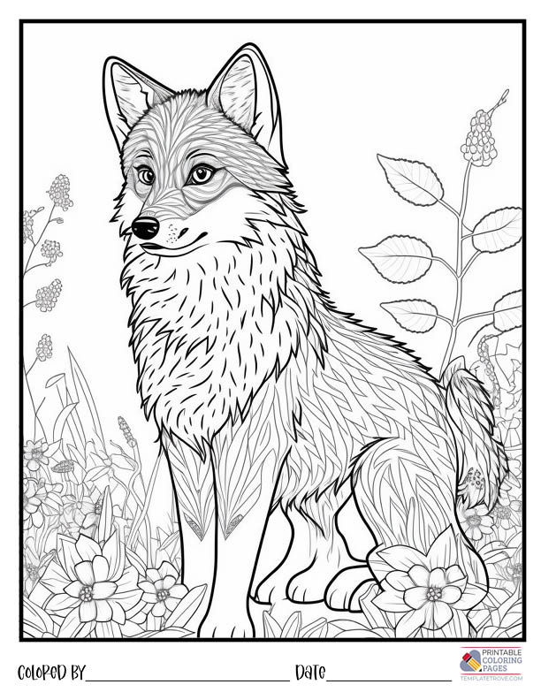 125 Wolf Coloring Pages for Adults Printable 122