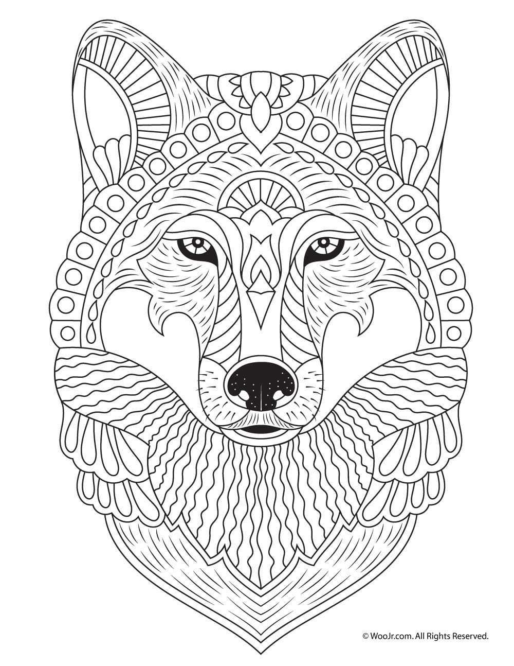 125 Wolf Coloring Pages for Adults Printable 32