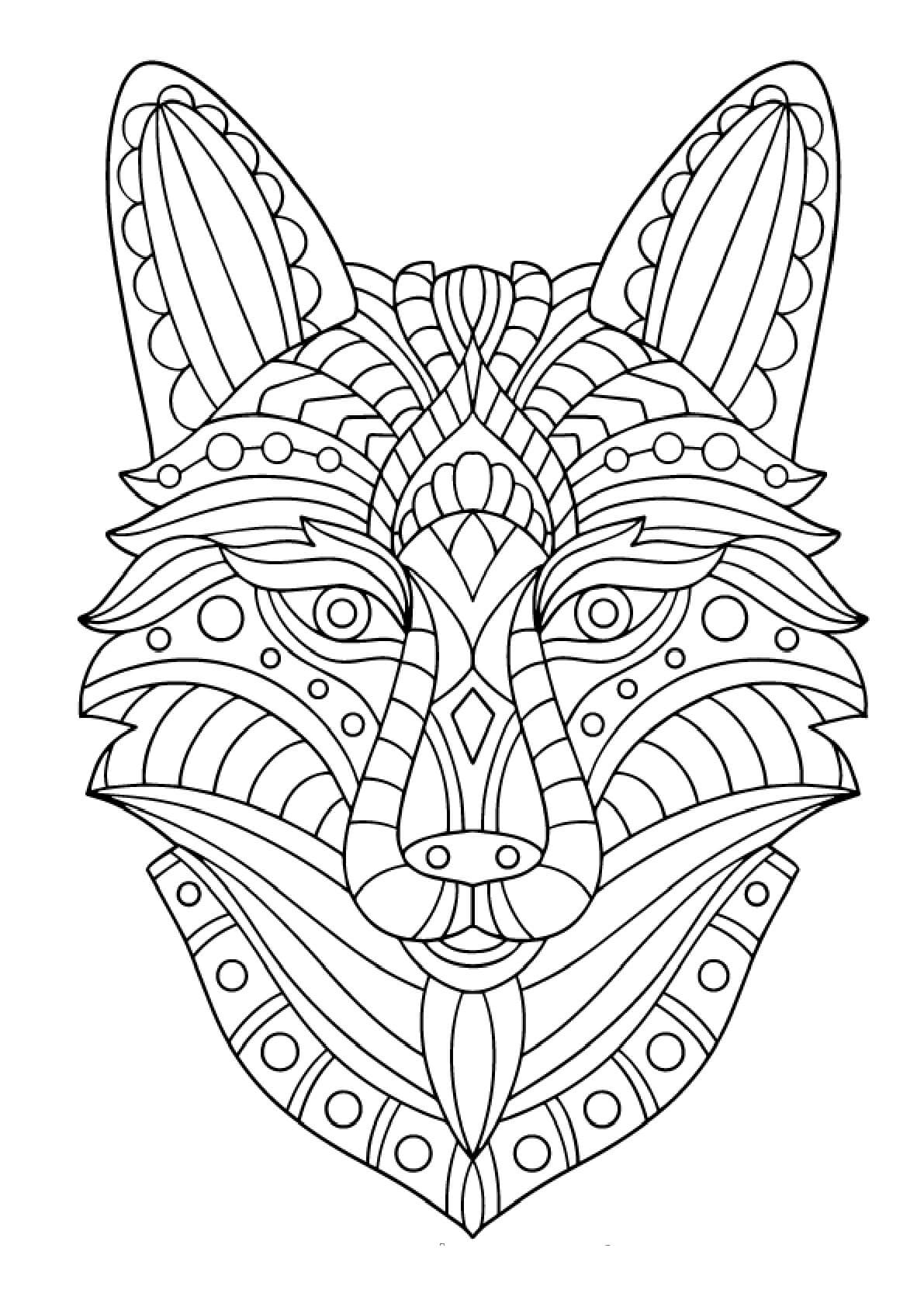 125 Wolf Coloring Pages for Adults Printable 34