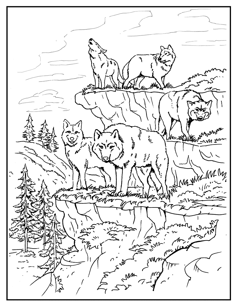 125 Wolf Coloring Pages for Adults Printable 49