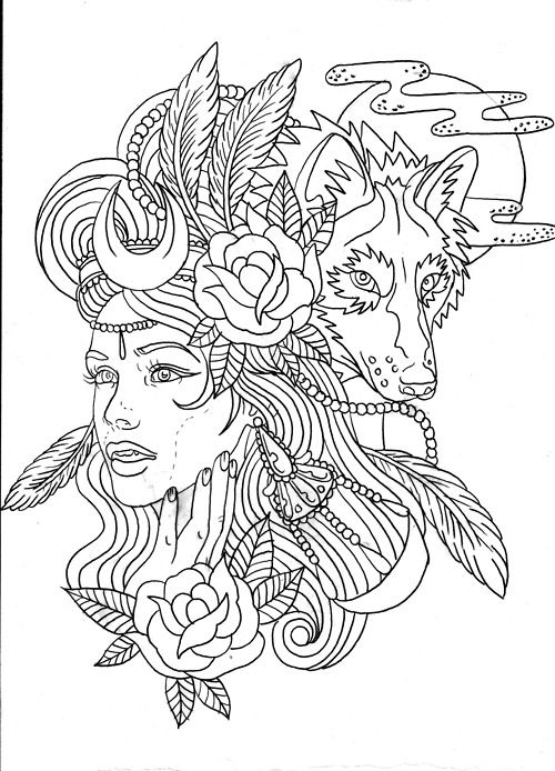 wolf coloring pages for adults printable jpg