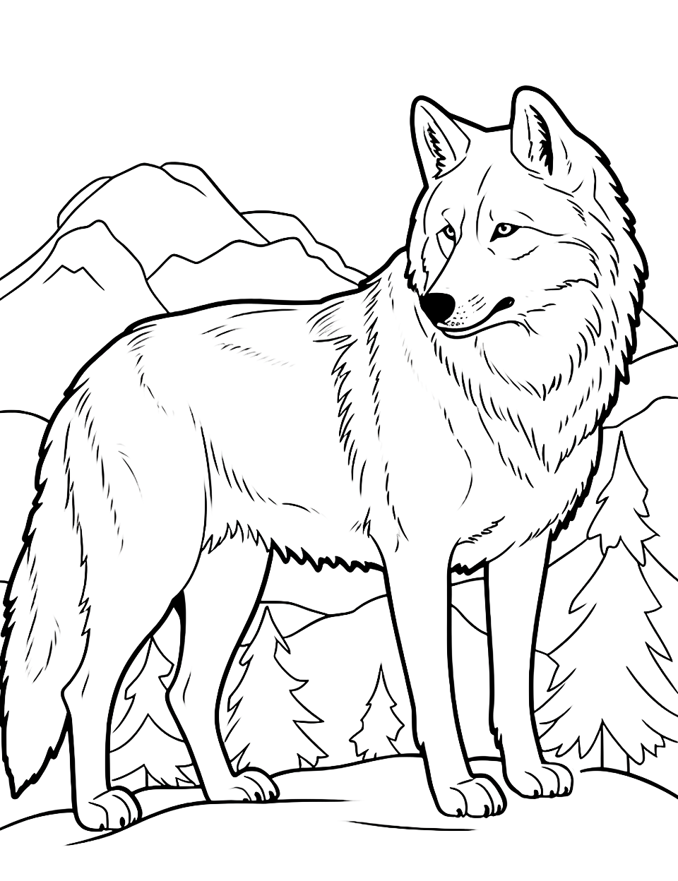 wolf coloring pages for adults printable jpg