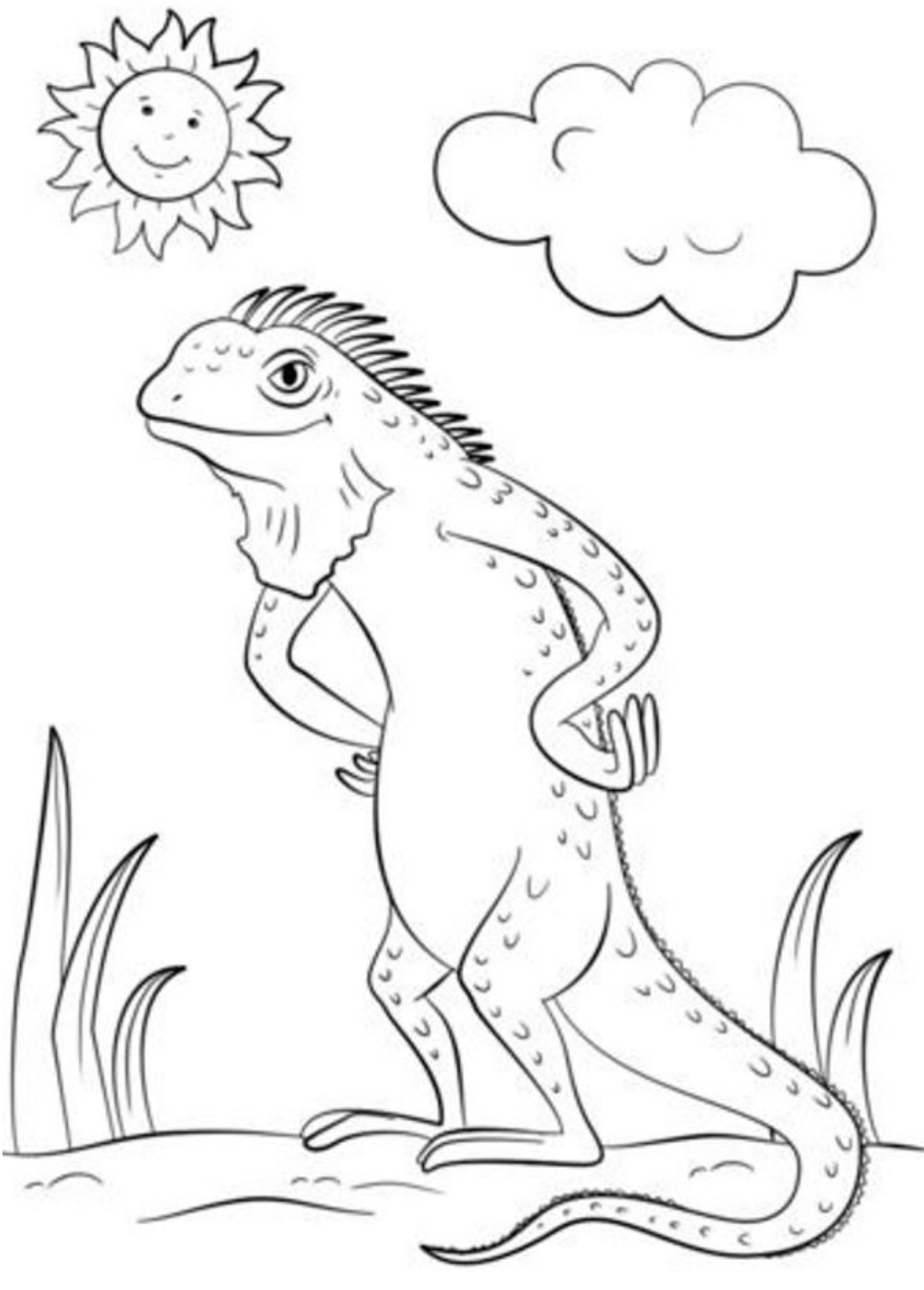 127 Free Printable Iguana Coloring Pages for Kids 104