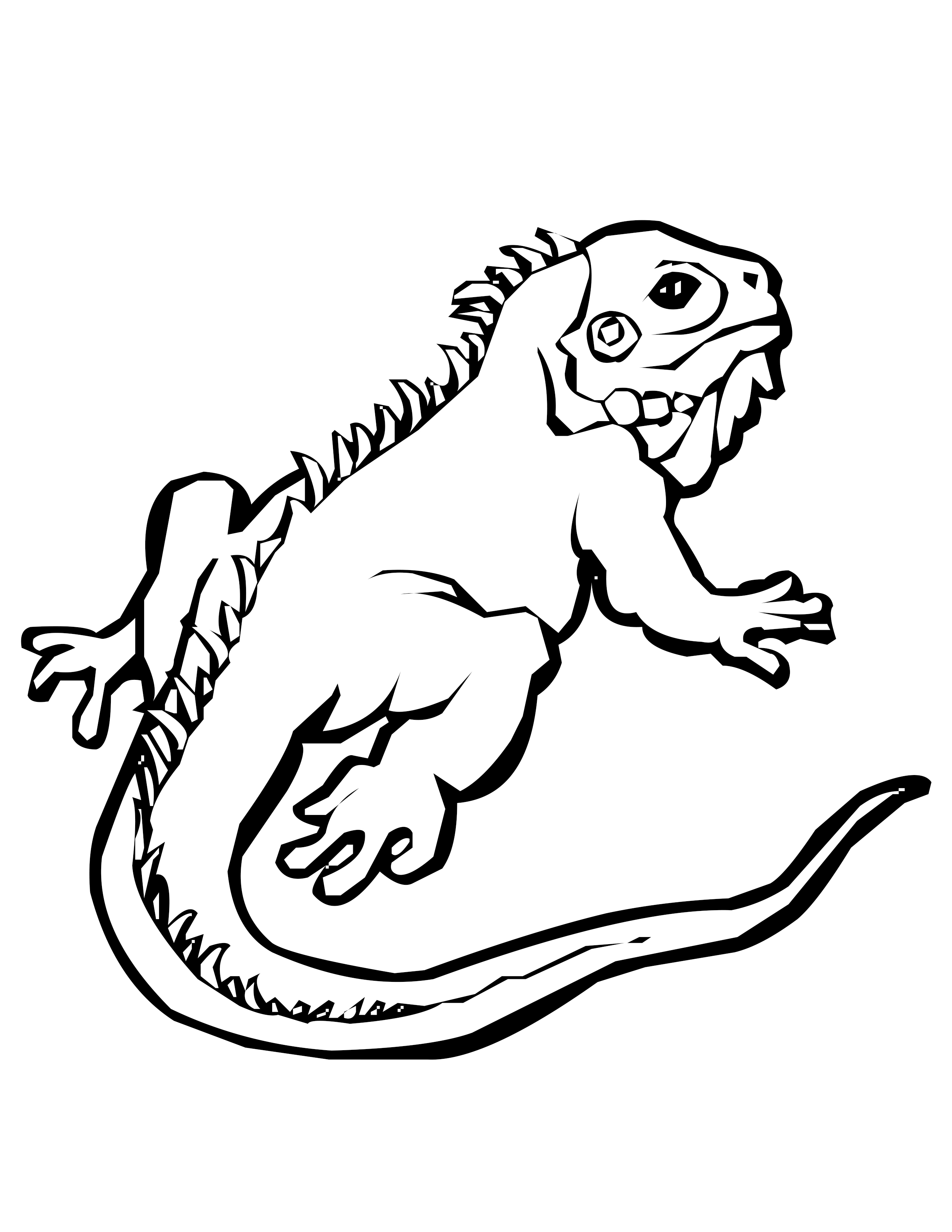 127 Free Printable Iguana Coloring Pages for Kids 125