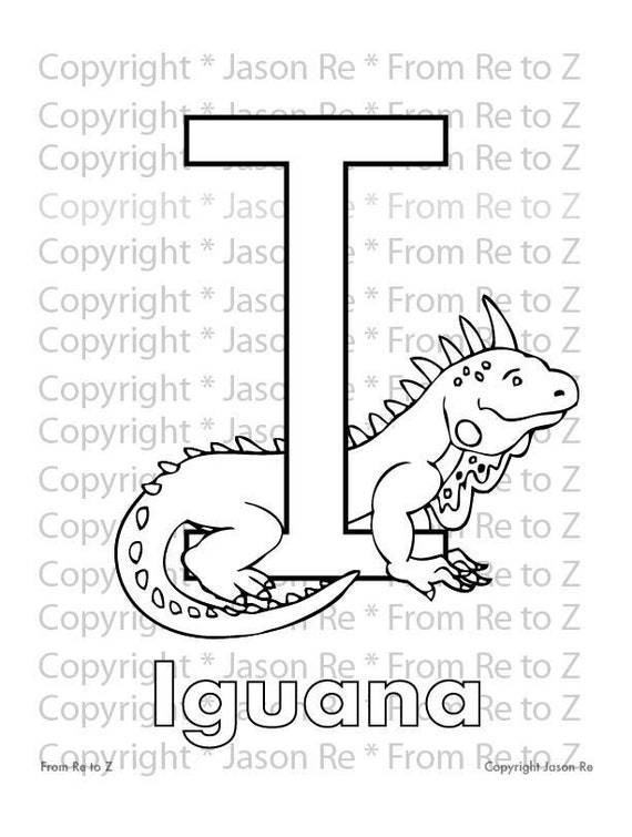 free printable iguana coloring pages for kids jpg