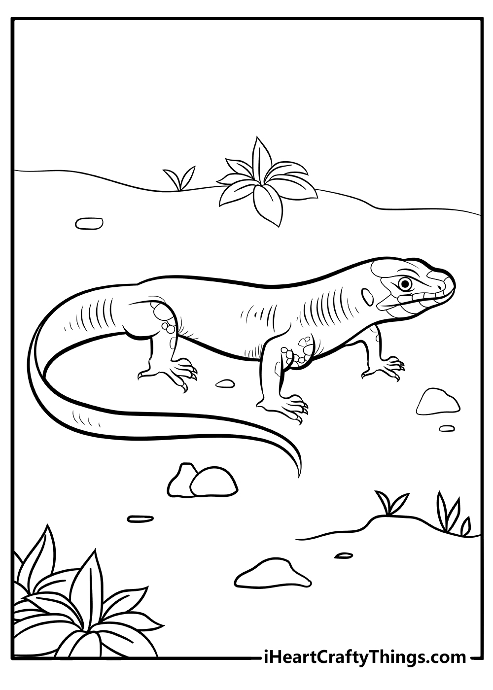 127 Free Printable Iguana Coloring Pages for Kids 36