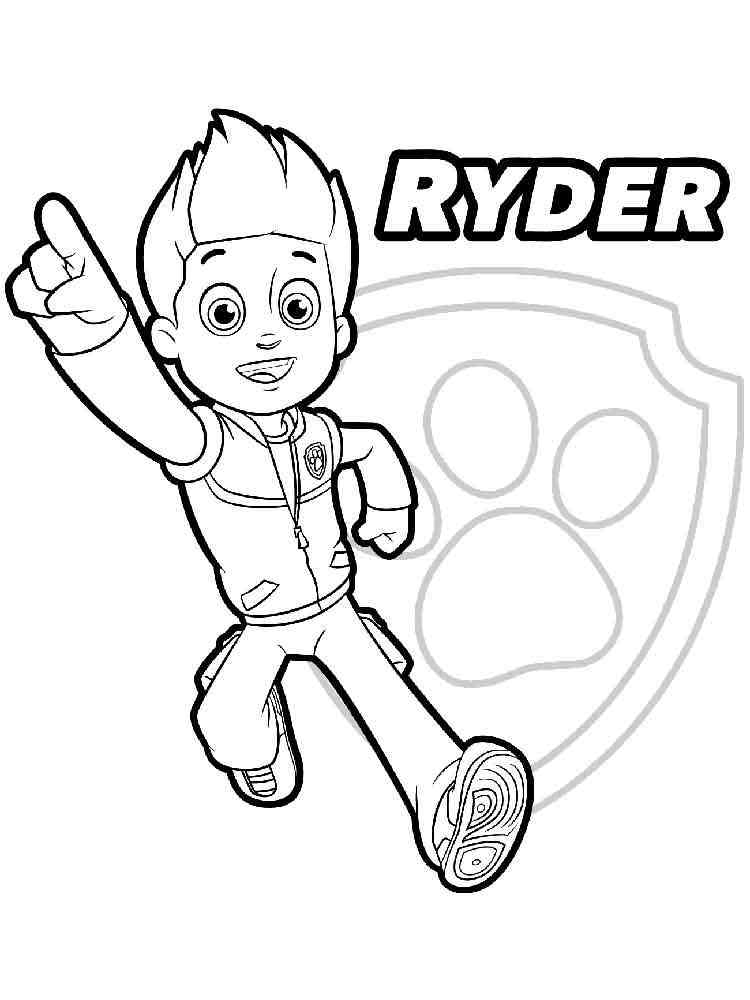 127 Ryder from Paw Patrol Coloring Pages Printable 1