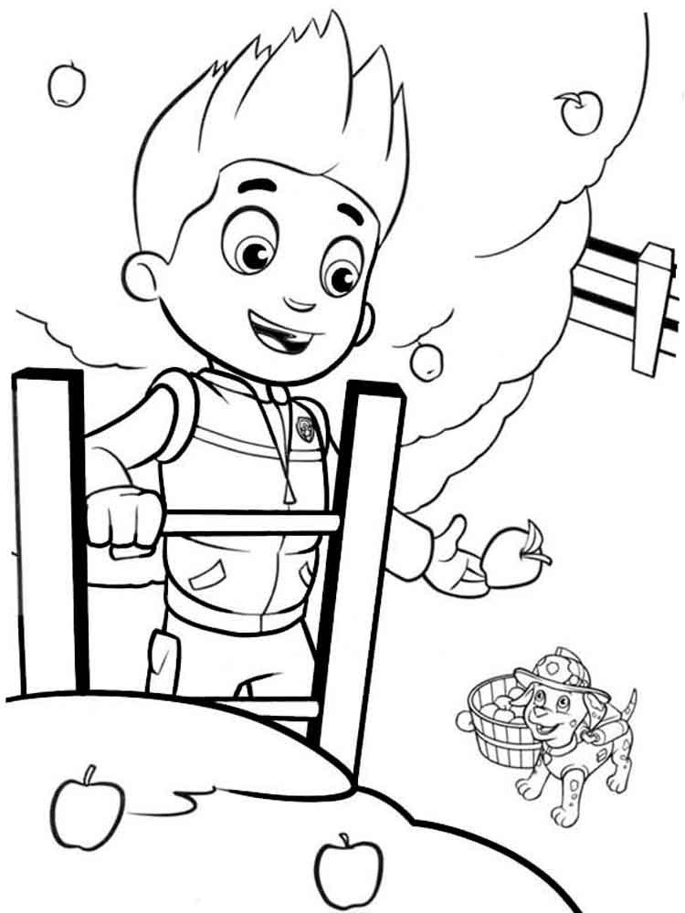 127 Ryder from Paw Patrol Coloring Pages Printable 100