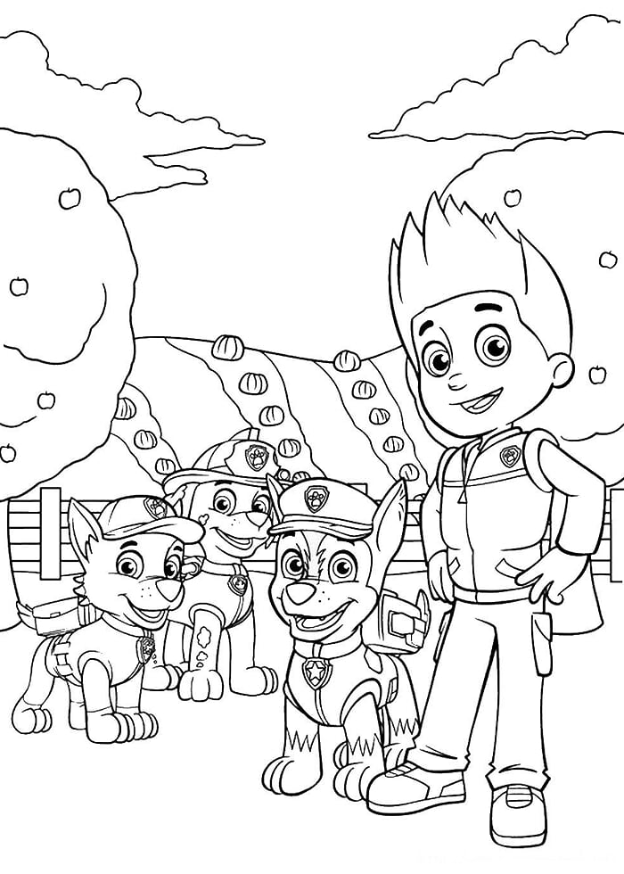 127 Ryder from Paw Patrol Coloring Pages Printable 101