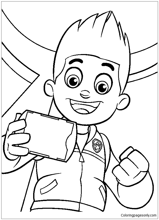 127 Ryder from Paw Patrol Coloring Pages Printable 112