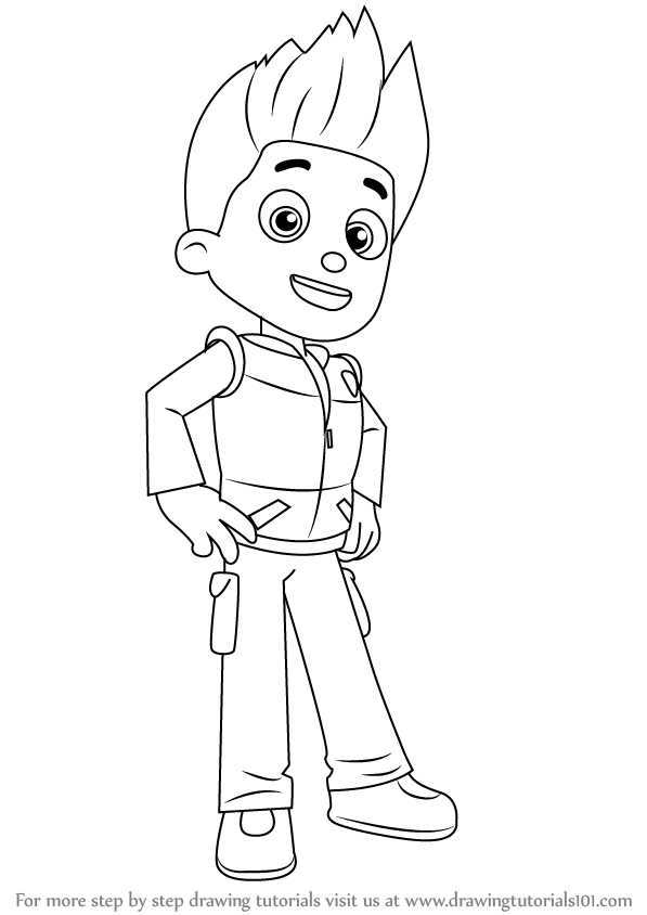 ryder from paw patrol coloring pages printable jpg