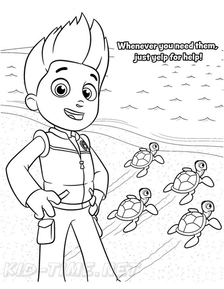 127 Ryder from Paw Patrol Coloring Pages Printable 117