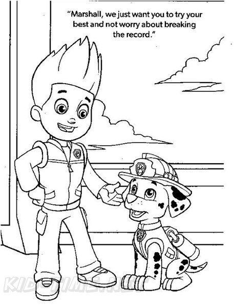 127 Ryder from Paw Patrol Coloring Pages Printable 125