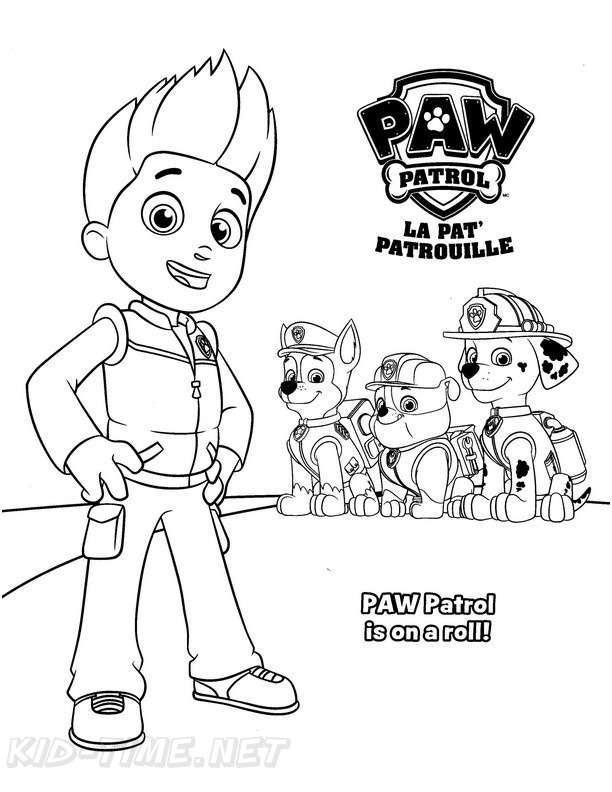 127 Ryder from Paw Patrol Coloring Pages Printable 2