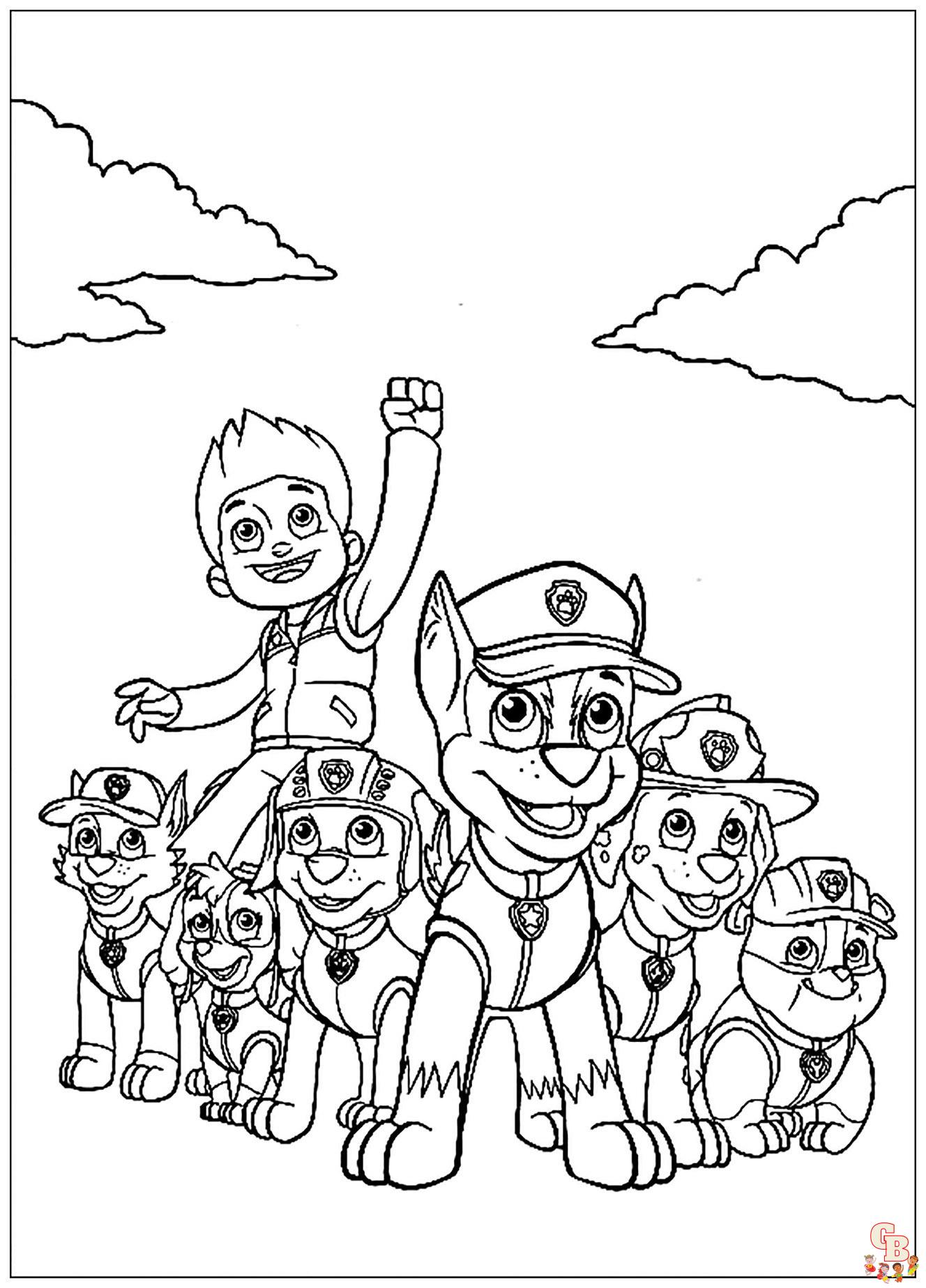 127 Ryder from Paw Patrol Coloring Pages Printable 21