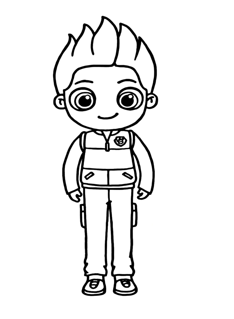 127 Ryder from Paw Patrol Coloring Pages Printable 25