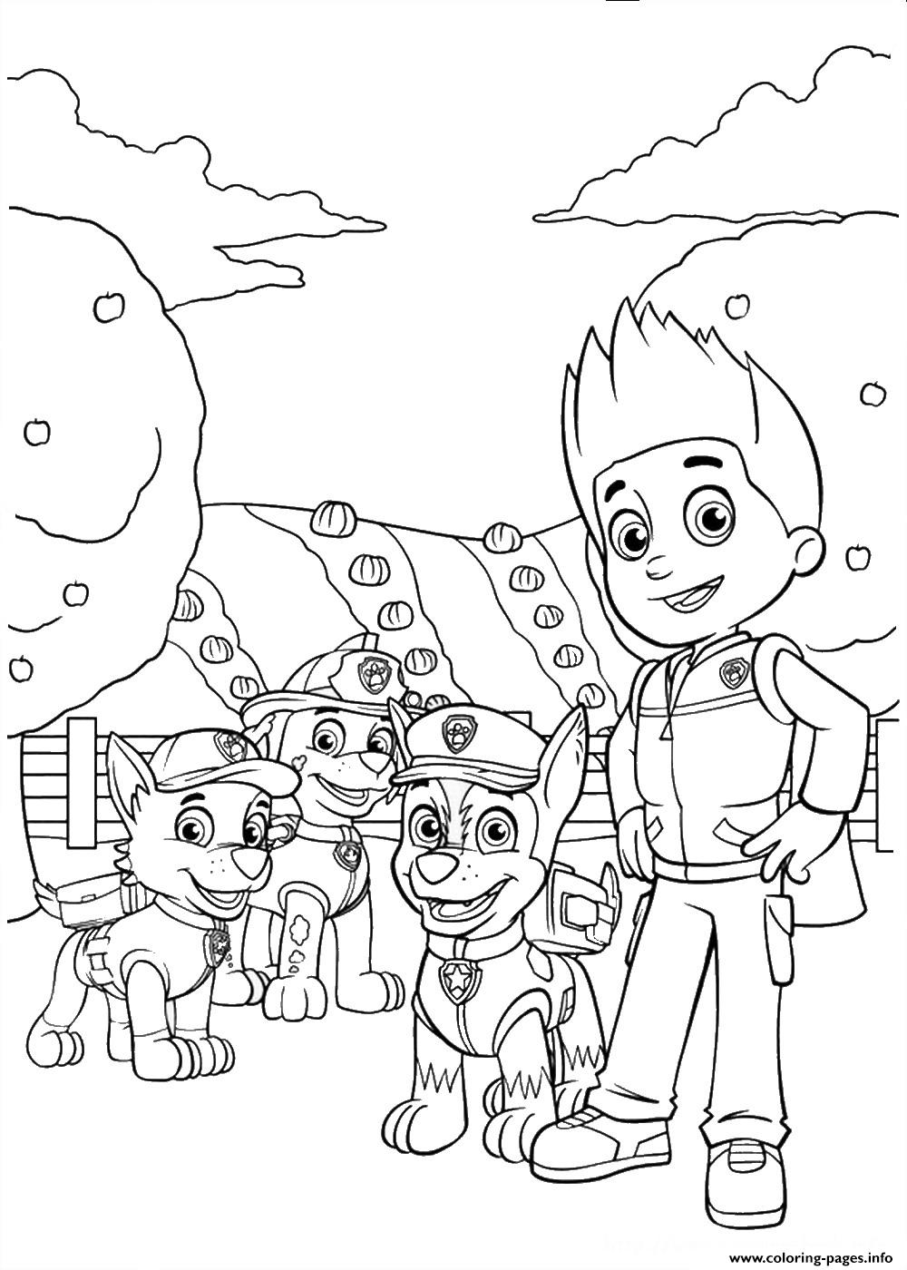 127 Ryder from Paw Patrol Coloring Pages Printable 29