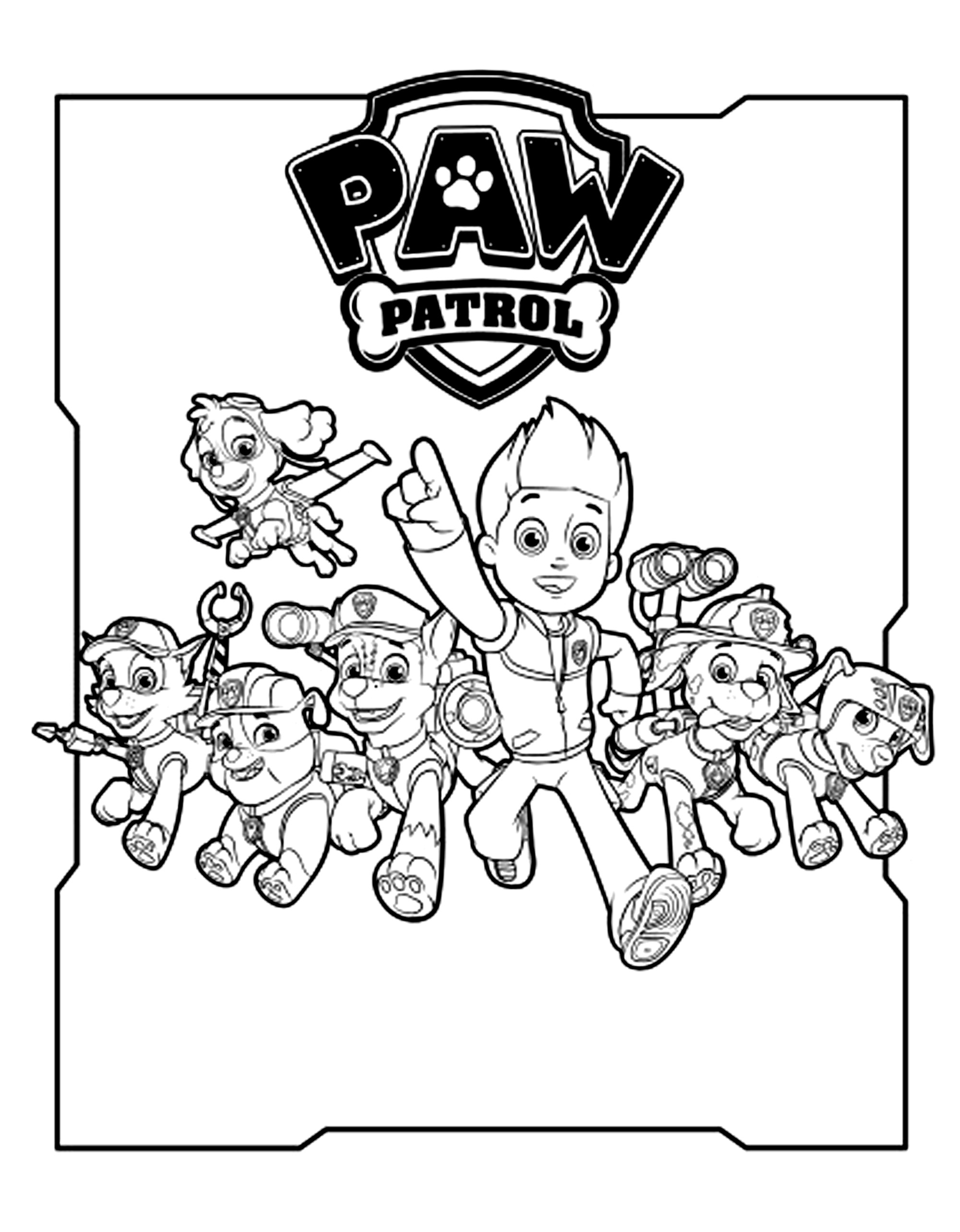 127 Ryder from Paw Patrol Coloring Pages Printable 36