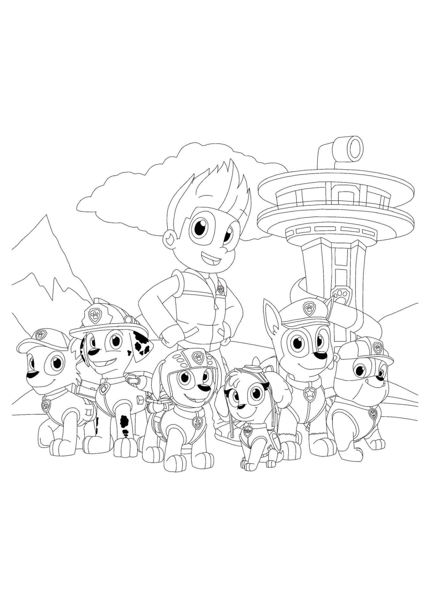 127 Ryder from Paw Patrol Coloring Pages Printable 47