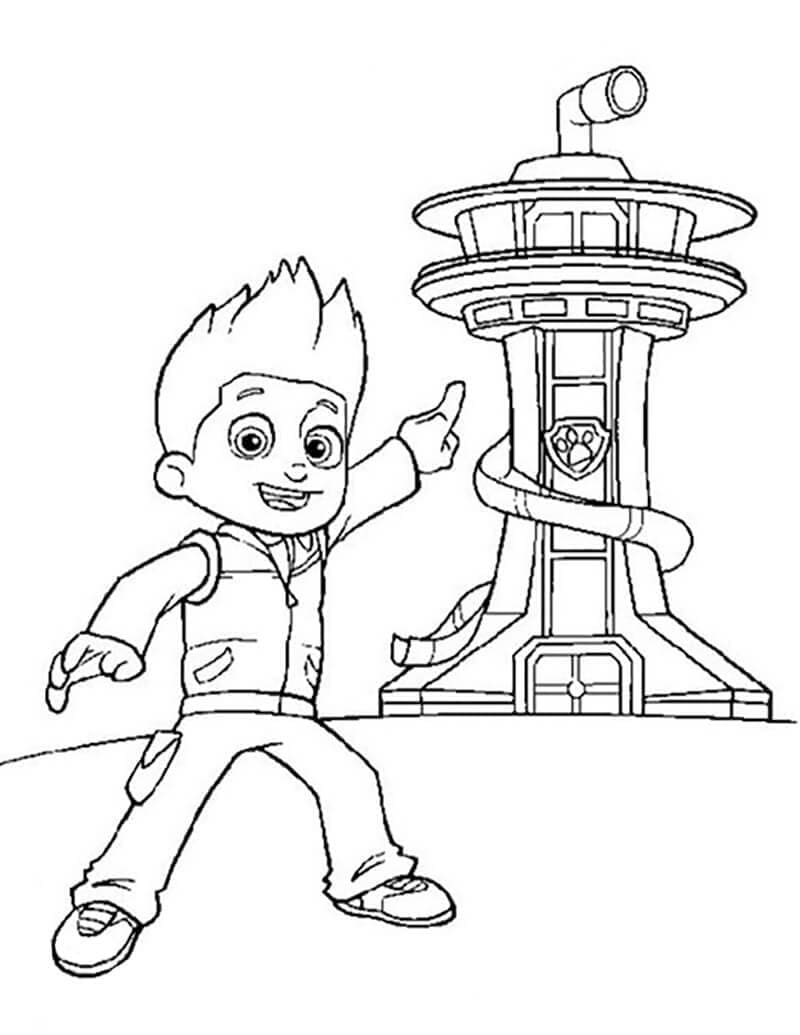 127 Ryder from Paw Patrol Coloring Pages Printable 5