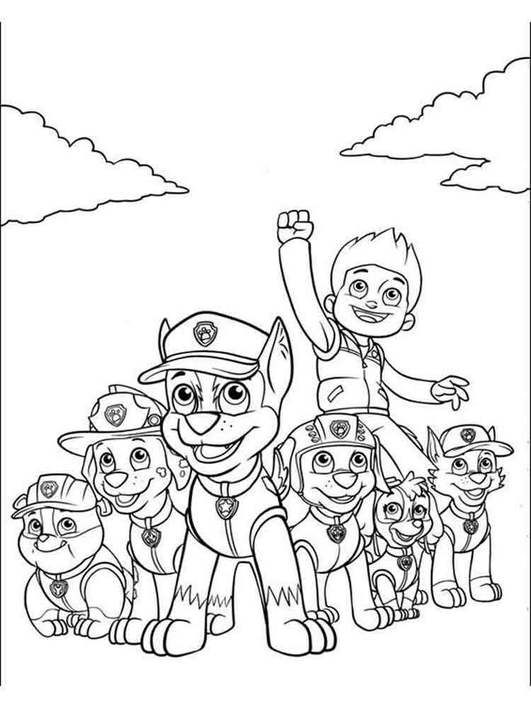 127 Ryder from Paw Patrol Coloring Pages Printable 58