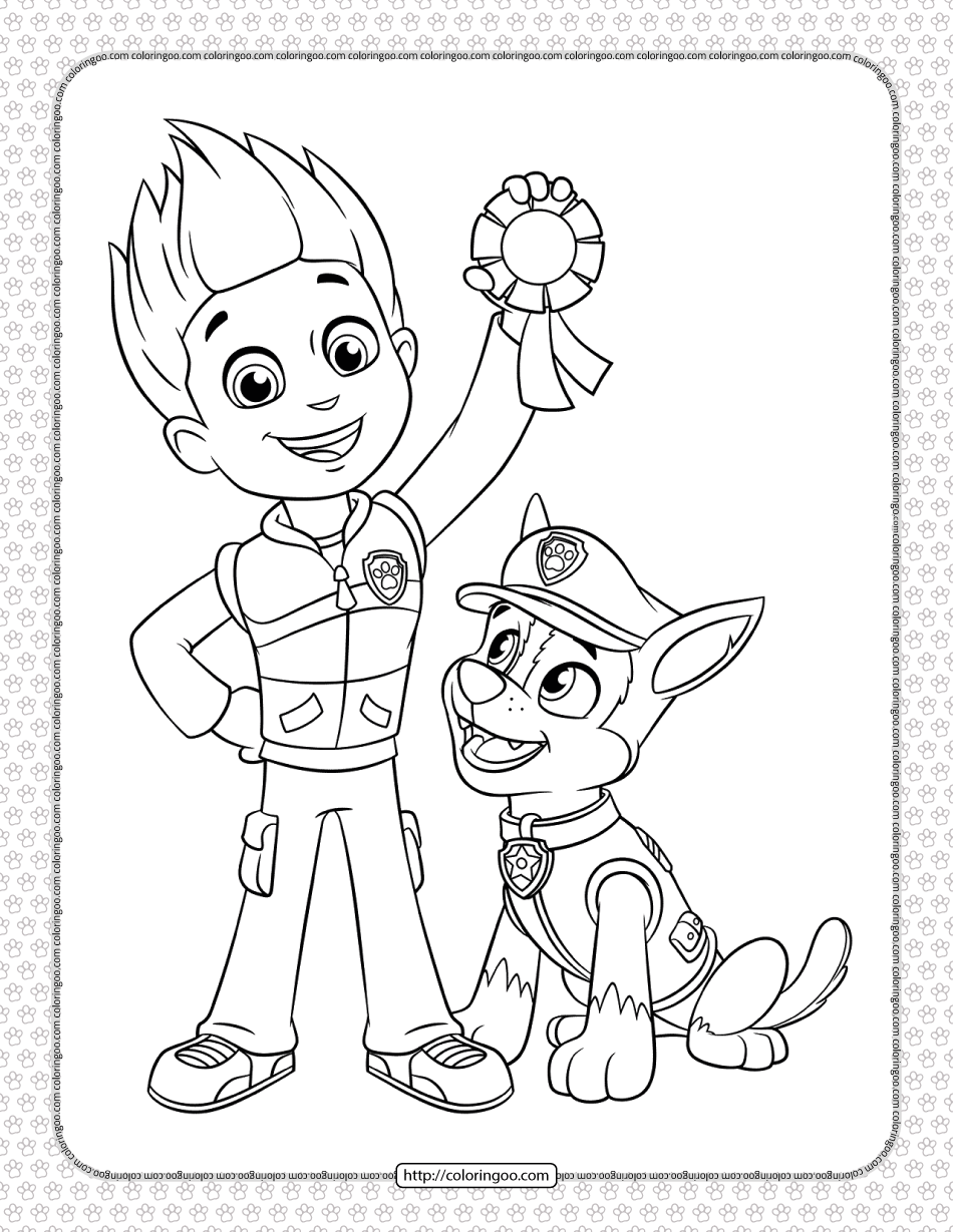 127 Ryder from Paw Patrol Coloring Pages Printable 6