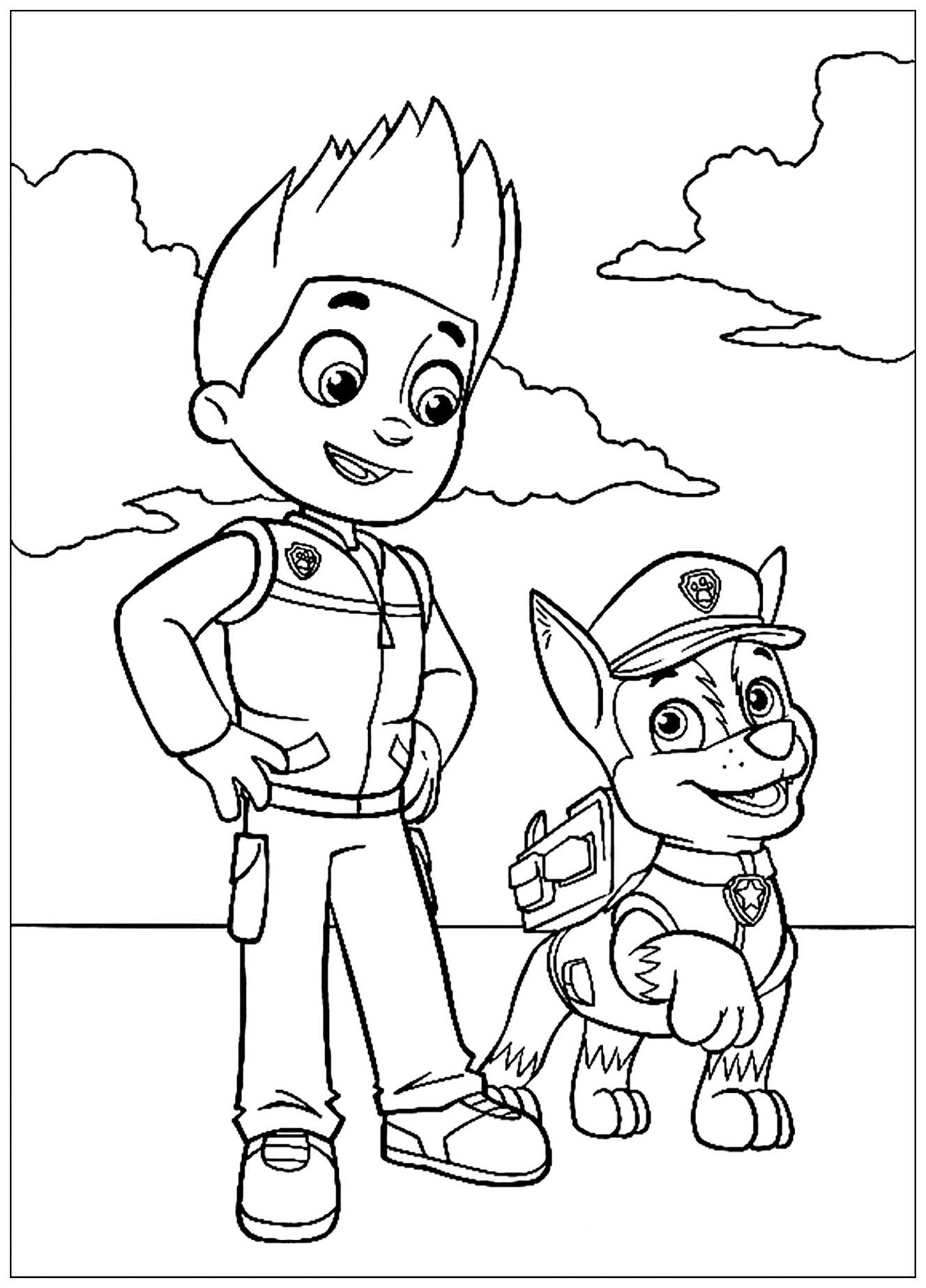 127 Ryder from Paw Patrol Coloring Pages Printable 60