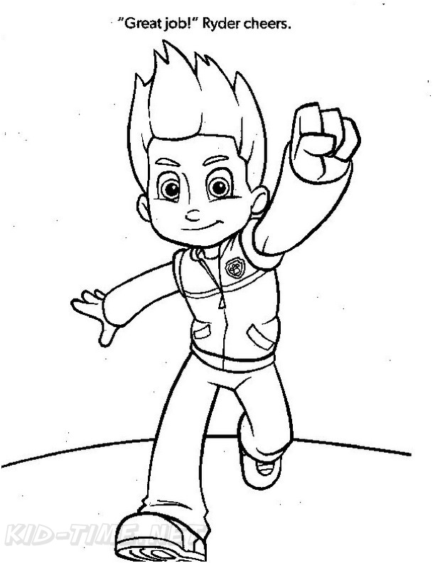 127 Ryder from Paw Patrol Coloring Pages Printable 7