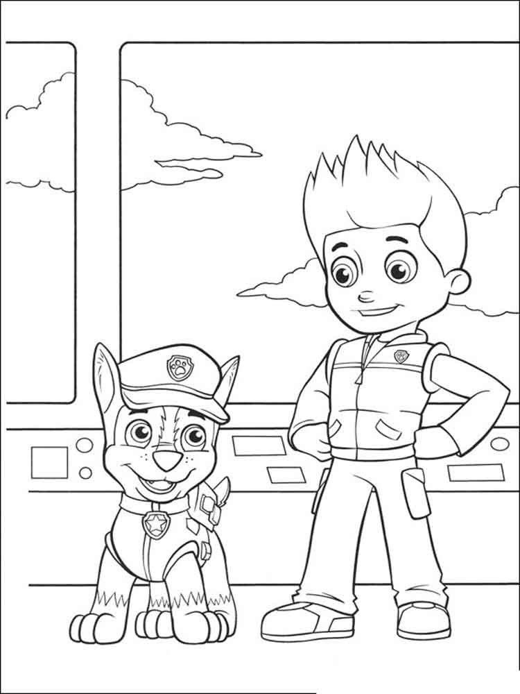 127 Ryder from Paw Patrol Coloring Pages Printable 70