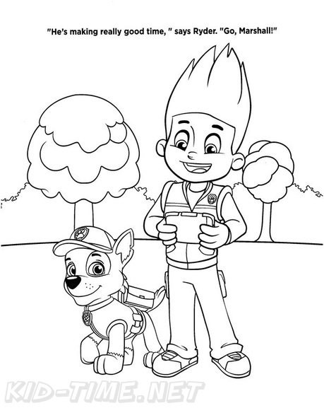 127 Ryder from Paw Patrol Coloring Pages Printable 74