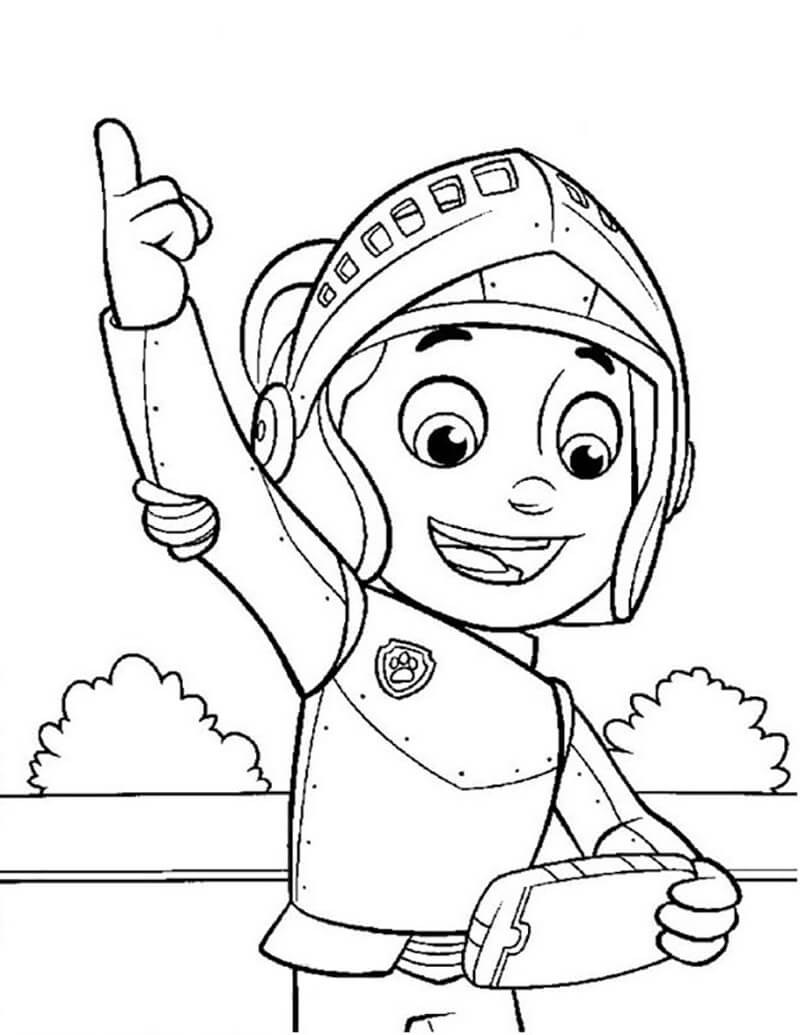 127 Ryder from Paw Patrol Coloring Pages Printable 75