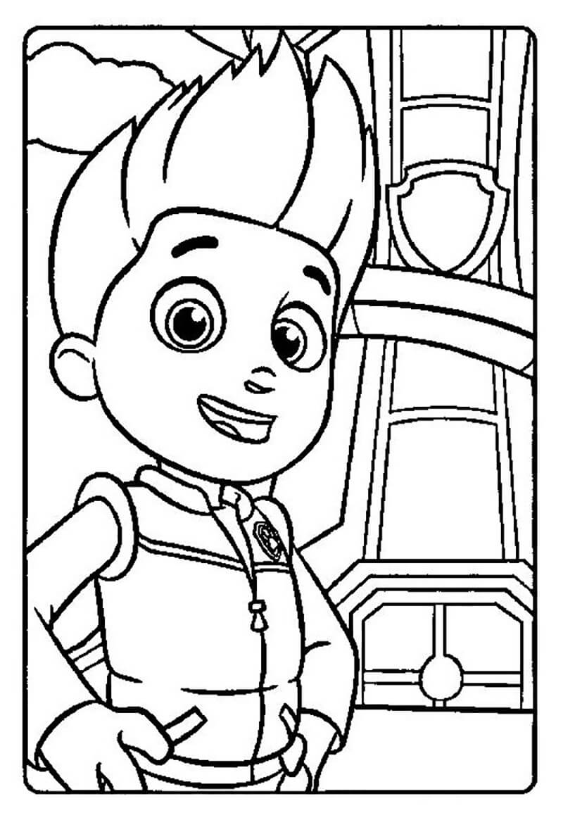 127 Ryder from Paw Patrol Coloring Pages Printable 81