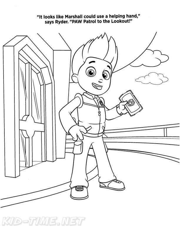 127 Ryder from Paw Patrol Coloring Pages Printable 83