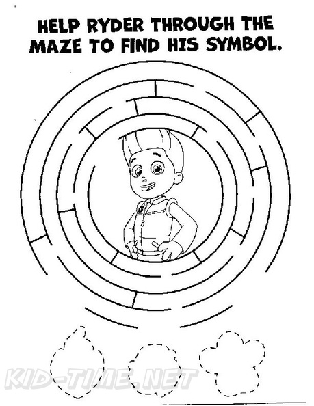 127 Ryder from Paw Patrol Coloring Pages Printable 9