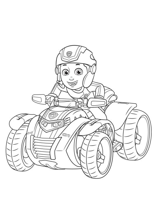 127 Ryder from Paw Patrol Coloring Pages Printable 92