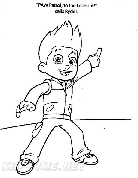 127 Ryder from Paw Patrol Coloring Pages Printable 94