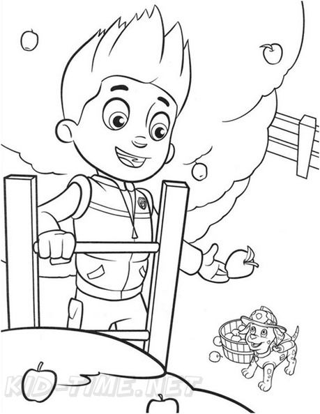 127 Ryder from Paw Patrol Coloring Pages Printable 99