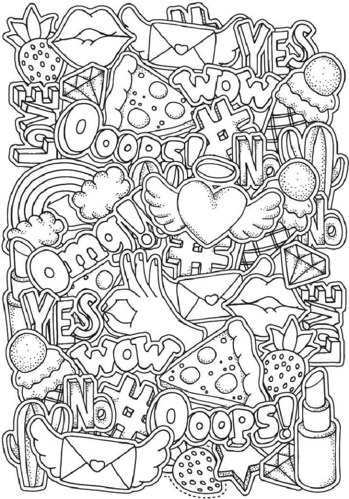 134 Aesthetic Coloring Pages Printable 120