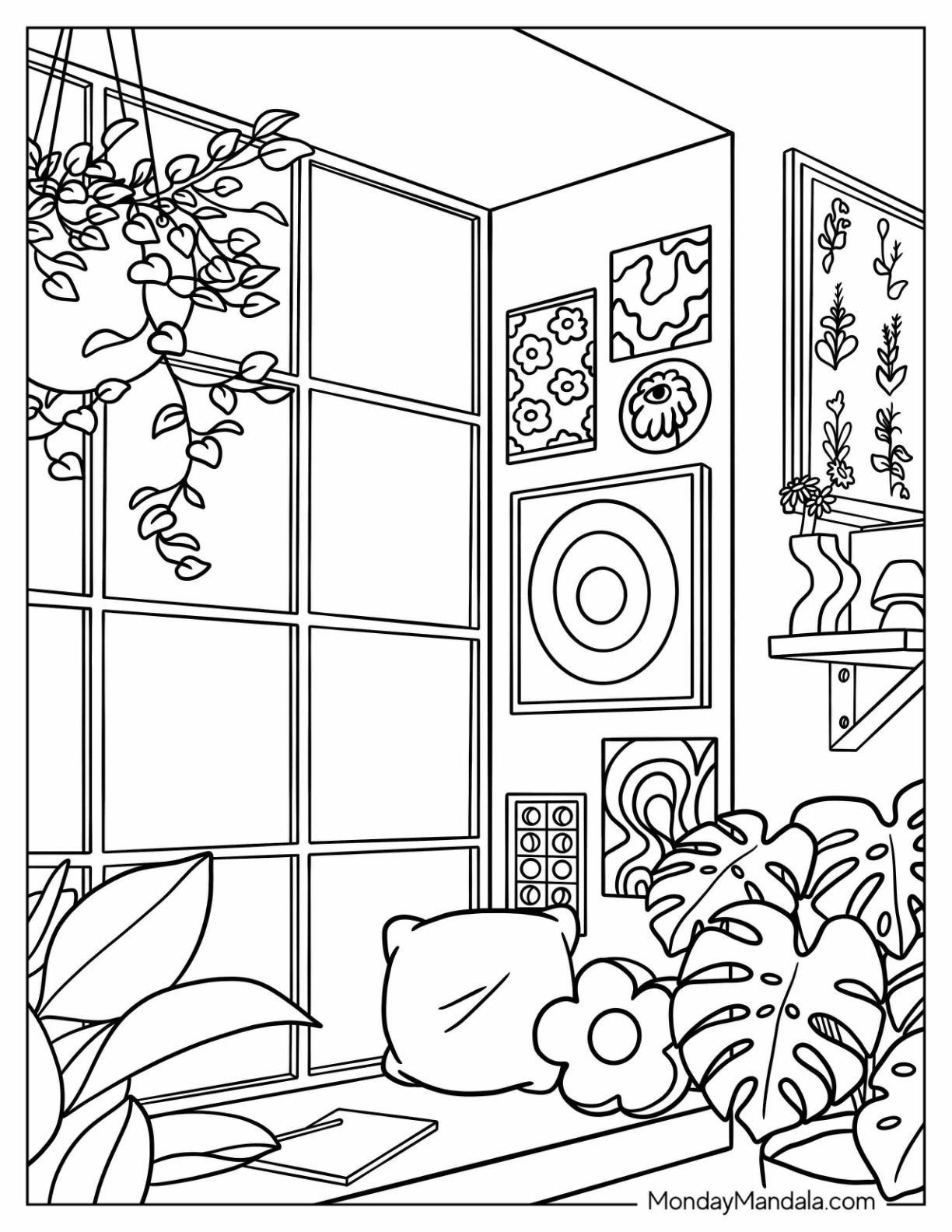 aesthetic coloring pages printable jpg